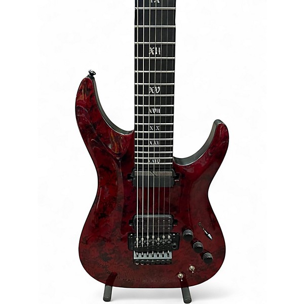 Used Schecter Guitar Research C-7 FR-S Apocalypse 7-String RED REIGN Solid Body Electric Guitar