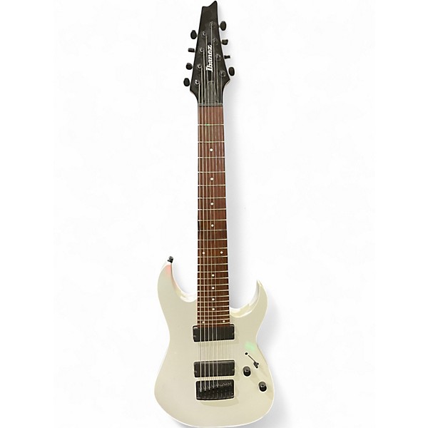 Used Ibanez RG8 8 String White Solid Body Electric Guitar