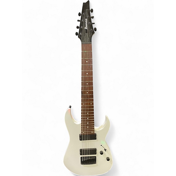 Used Ibanez RG8 8 String White Solid Body Electric Guitar