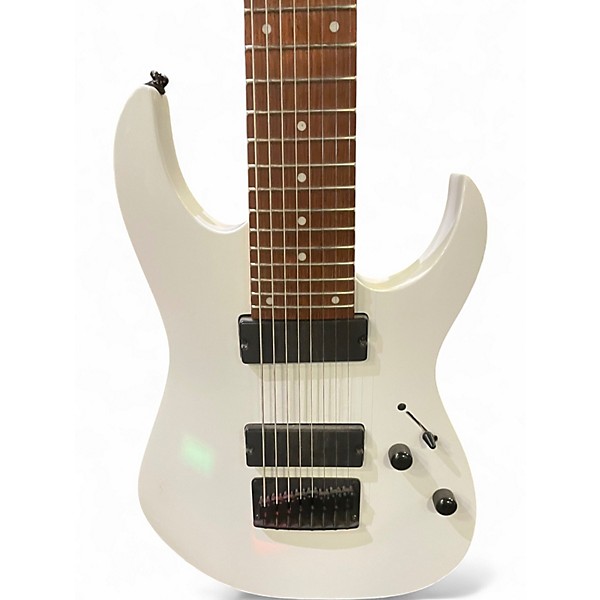 Used Ibanez RG8 8 String White Solid Body Electric Guitar