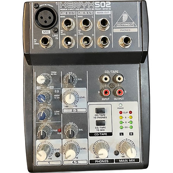 Used Behringer xenyx502 Unpowered Mixer