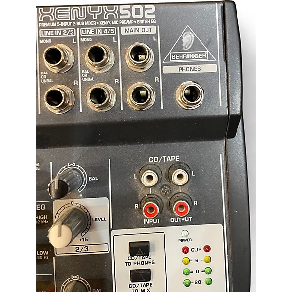 Used Behringer xenyx502 Unpowered Mixer