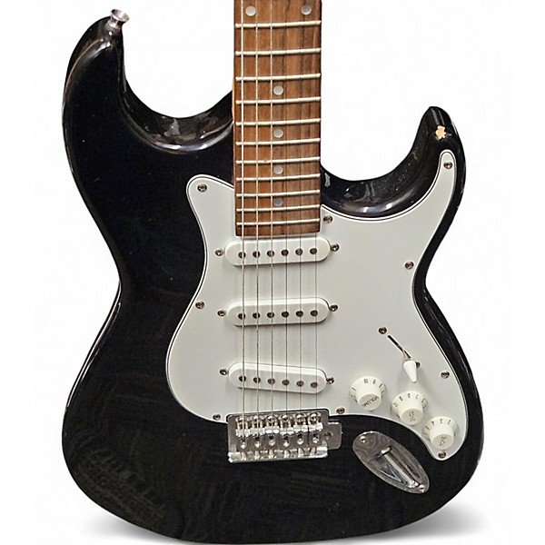 Used Silvertone St Style Black Solid Body Electric Guitar