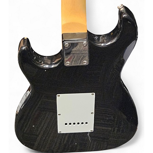 Used Silvertone St Style Black Solid Body Electric Guitar