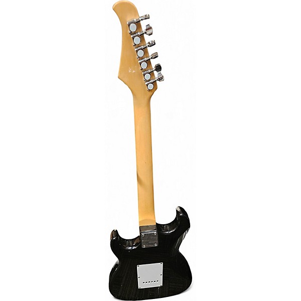 Used Silvertone St Style Black Solid Body Electric Guitar