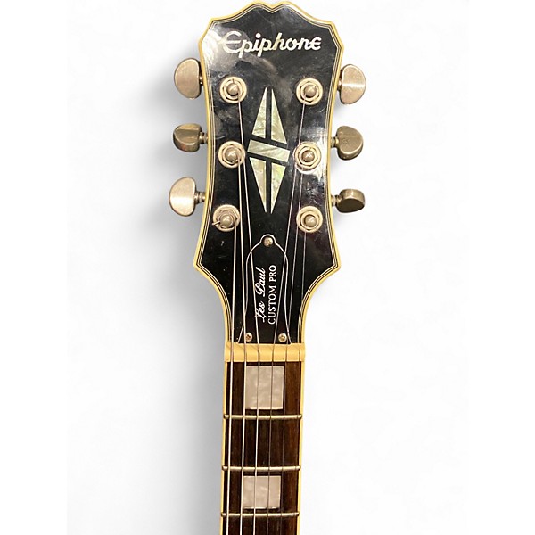 Used Epiphone Les Paul Custom Pro Silverburst Solid Body Electric Guitar