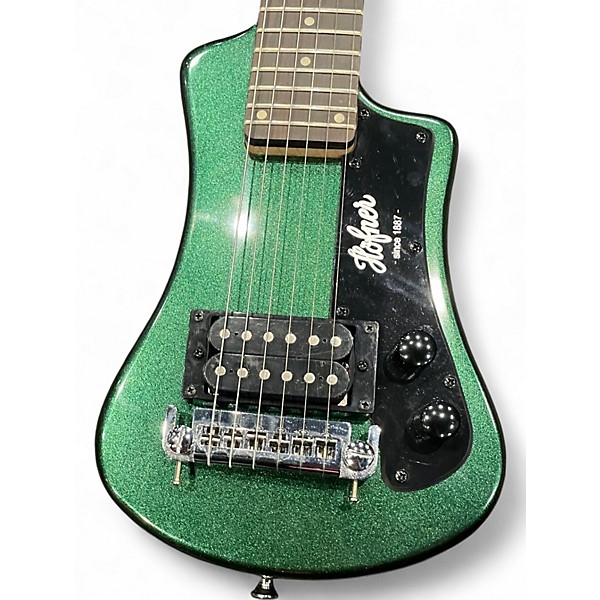 Used Hofner Shorty Traveler Metallic Green Electric Guitar