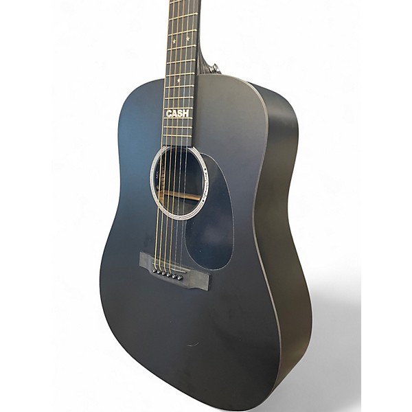 Used Martin DX JOHNNY CASH Black Acoustic Electric Guitar