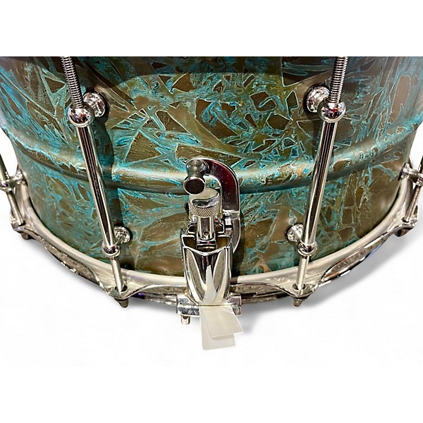 Used Pork Pie 14X8 Snare Patina Brass Drum