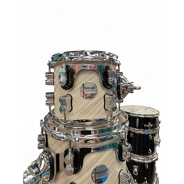 Used PDP by DW 6 Piece Concept Series Antique Ivory Drum Kit