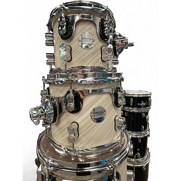 Used PDP by DW 6 Piece Concept Series Antique Ivory Drum Kit