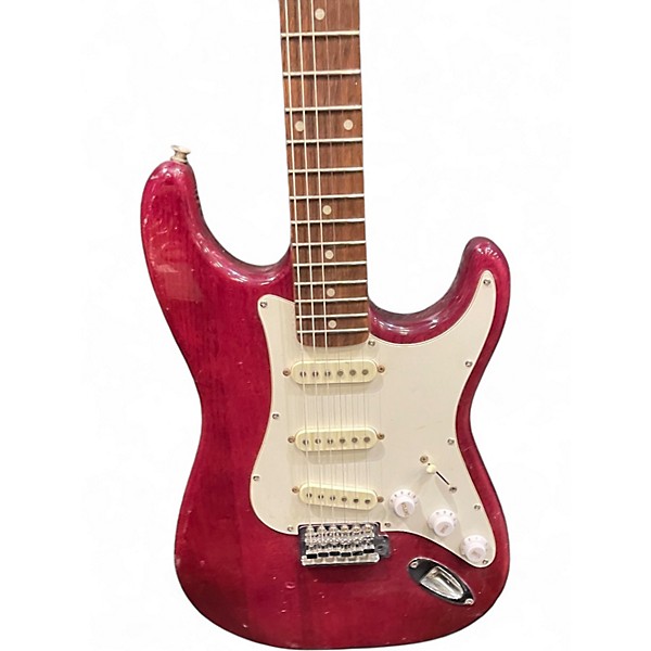 Used Austin S STYLE Crimson Red Trans Solid Body Electric Guitar