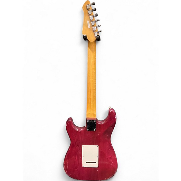 Used Austin S STYLE Crimson Red Trans Solid Body Electric Guitar