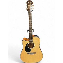 Used Takamine EG340C Left Handed Natural Acoustic Electric Guitar