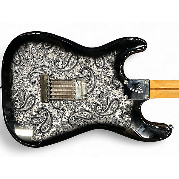 Used Fender Partscaster Silver Paisley Solid Body Electric Guitar