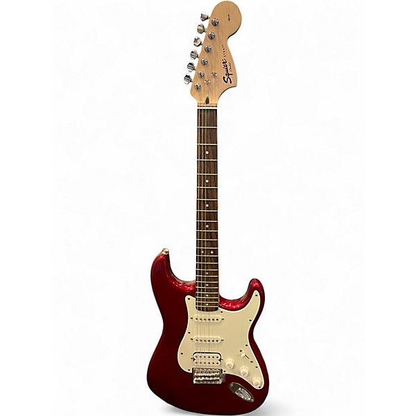Used Squier Standard Stratocaster Candy Apple Red Solid Body Electric Guitar