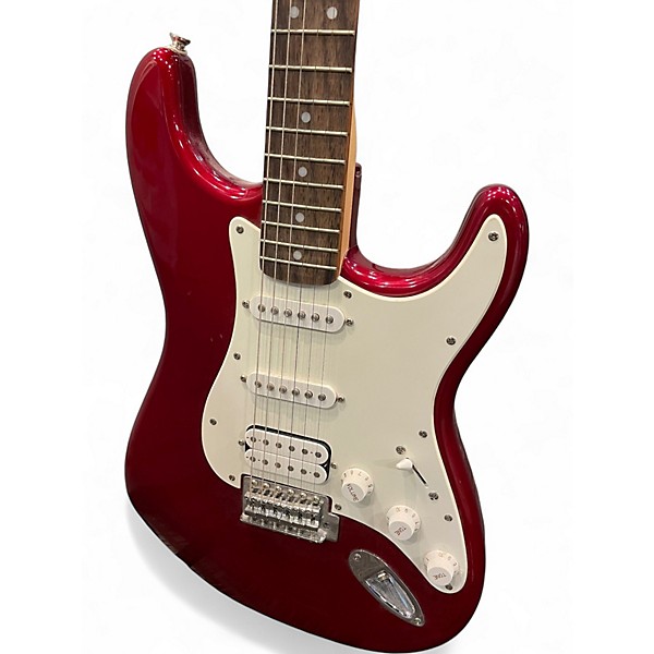 Used Squier Standard Stratocaster Candy Apple Red Solid Body Electric Guitar