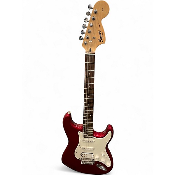 Used Squier Standard Stratocaster Candy Apple Red Solid Body Electric Guitar