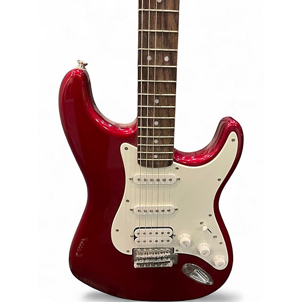 Used Squier Standard Stratocaster Candy Apple Red Solid Body Electric Guitar