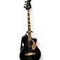Used Fender Kingman Acoustic Electric Bass Black Acoustic Bass Guitar