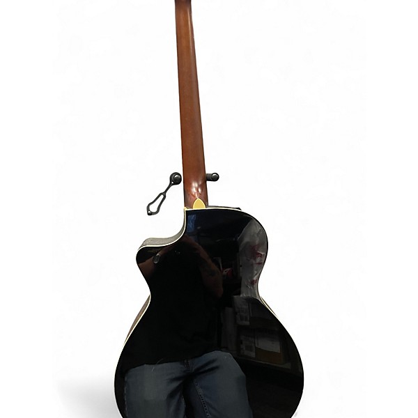 Used Fender Kingman Acoustic Electric Bass Black Acoustic Bass Guitar