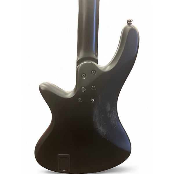 Used Schecter Guitar Research Stiletto Custom 4 String Black Electric Bass Guitar