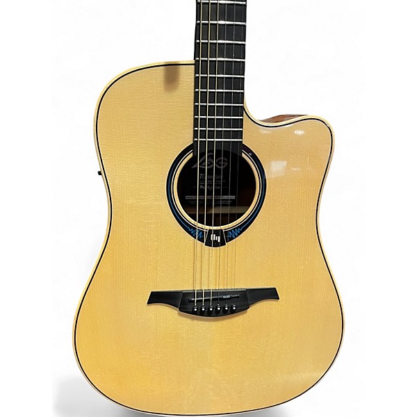 Used Lag Guitars THV20DCE Natural Acoustic Electric Guitar