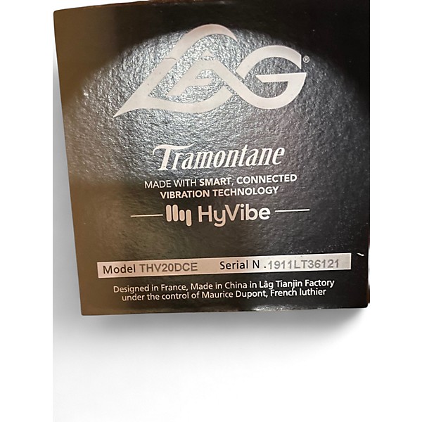 Used Lag Guitars THV20DCE Natural Acoustic Electric Guitar