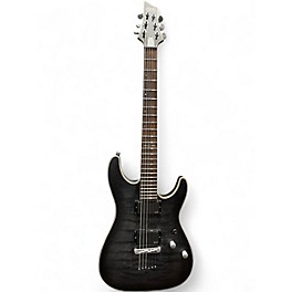 Used Schecter Guitar Research C1 Platinum Trans Black Solid Body Electric Guitar