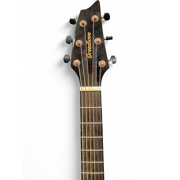 Used Breedlove Pursuit Concert Exotic Myrtlewood Amber Burst Acoustic Electric Guitar