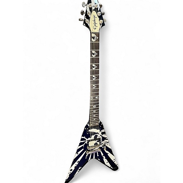 Used Epiphone Love/Death Baritone Flying V Black Baritone Guitars