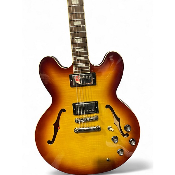 Used Epiphone ES335 Raspberry Tea Burst Hollow Body Electric Guitar