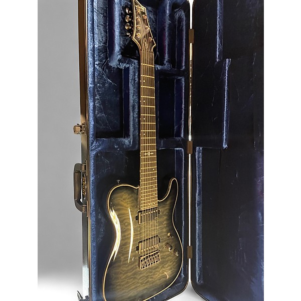 Used Schecter Guitar Research HELLRAISER HYBRID PT7 Trans Black Solid Body Electric Guitar