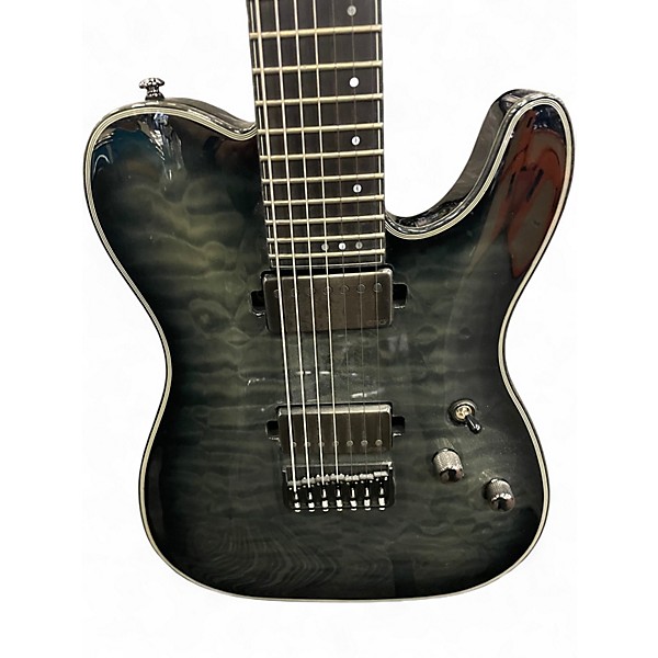 Used Schecter Guitar Research HELLRAISER HYBRID PT7 Trans Black Solid Body Electric Guitar
