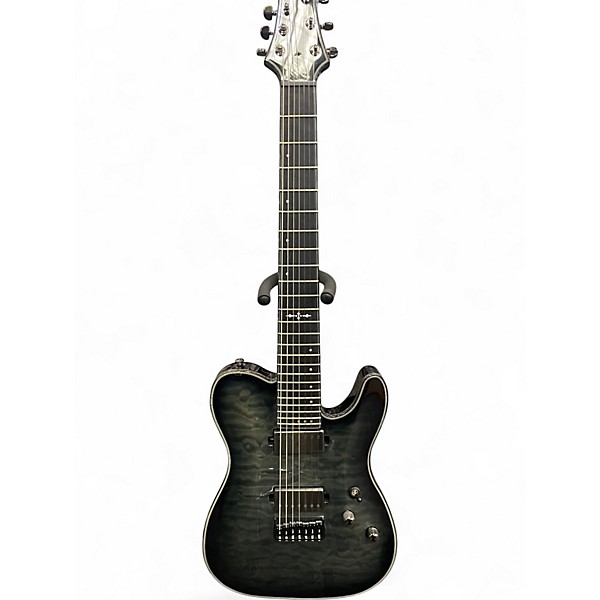 Used Schecter Guitar Research HELLRAISER HYBRID PT7 Trans Black Solid Body Electric Guitar