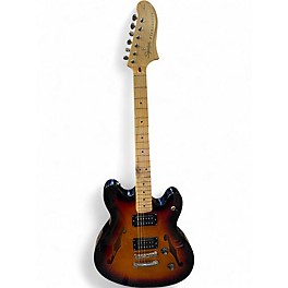 Used Squier Affinity Series Starcaster Hollow 3 Tone Sunburst Hollow Body Electric Guitar