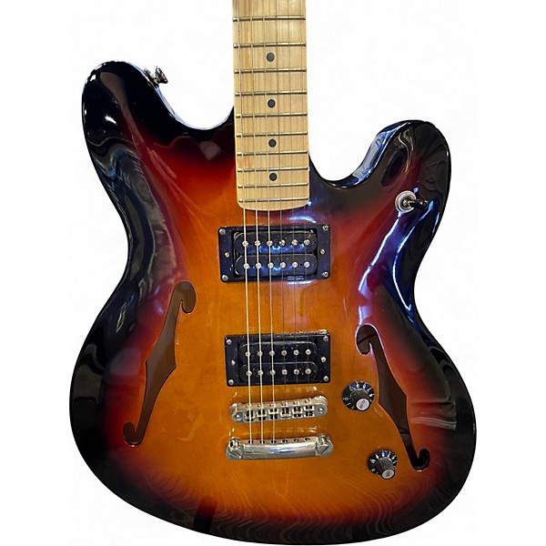Used Squier Affinity Series Starcaster Hollow 3 Tone Sunburst Hollow Body Electric Guitar