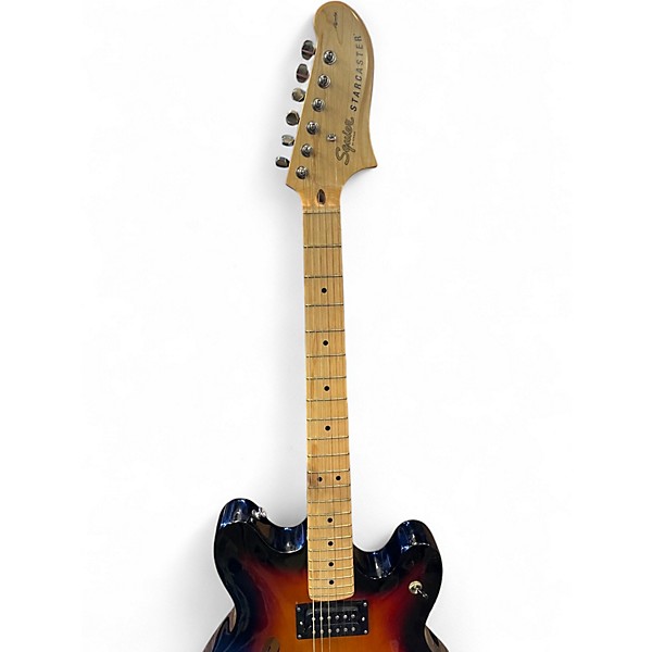 Used Squier Affinity Series Starcaster Hollow 3 Tone Sunburst Hollow Body Electric Guitar