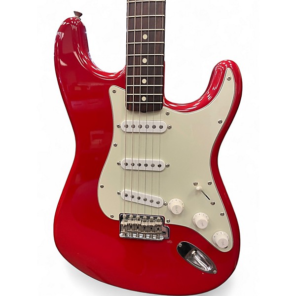 Used 1980s Squier MIJ Contemporary Stratocaster RED Solid Body Electric Guitar