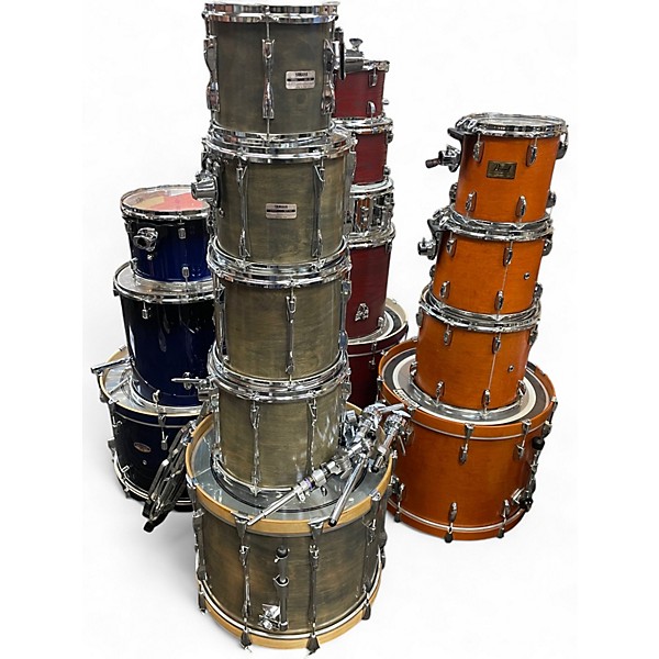 Used Yamaha 5 Piece Recording Custom TRANS GRAY GREEN Drum Kit