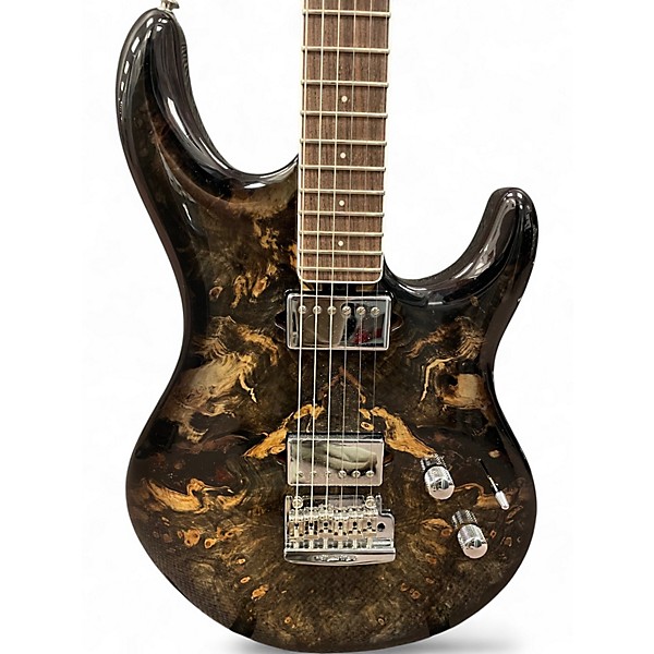 Used Ernie Ball Music Man Luke III BFR Ball Family Reserve Black Burl  Solid Body Electric Guitar