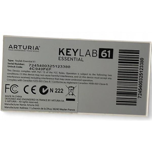 Used Arturia Keylab Essential 61 MIDI Controller
