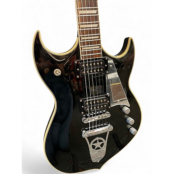 Used Silvertone sovereign special Paul Stanley black sparkle Solid Body Electric Guitar