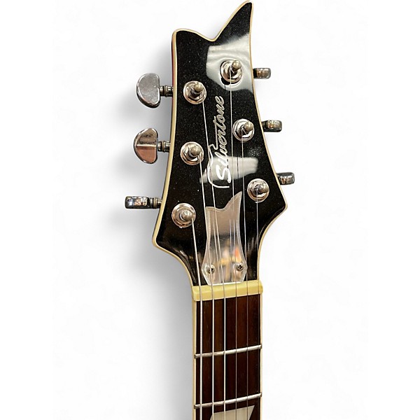 Used Silvertone sovereign special Paul Stanley black sparkle Solid Body Electric Guitar