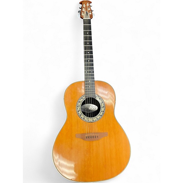 Used Ovation 1111-4 Natural Acoustic Electric Guitar