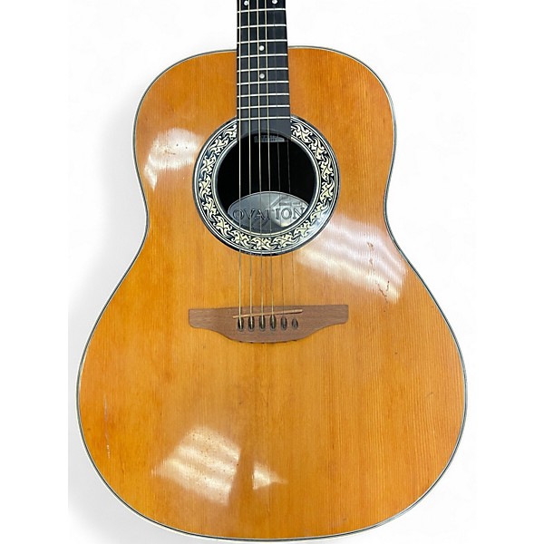 Used Ovation 1111-4 Natural Acoustic Electric Guitar