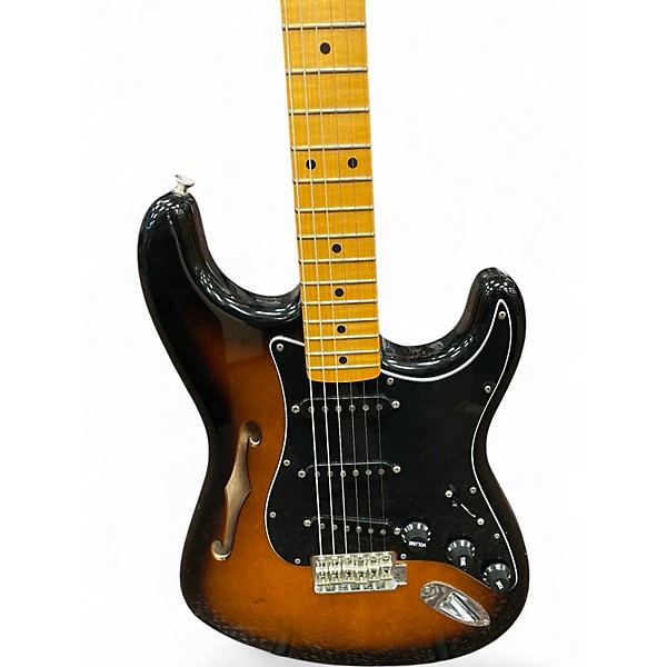 Used Fender ej thinline strat 2 Color Sunburst Hollow Body Electric Guitar
