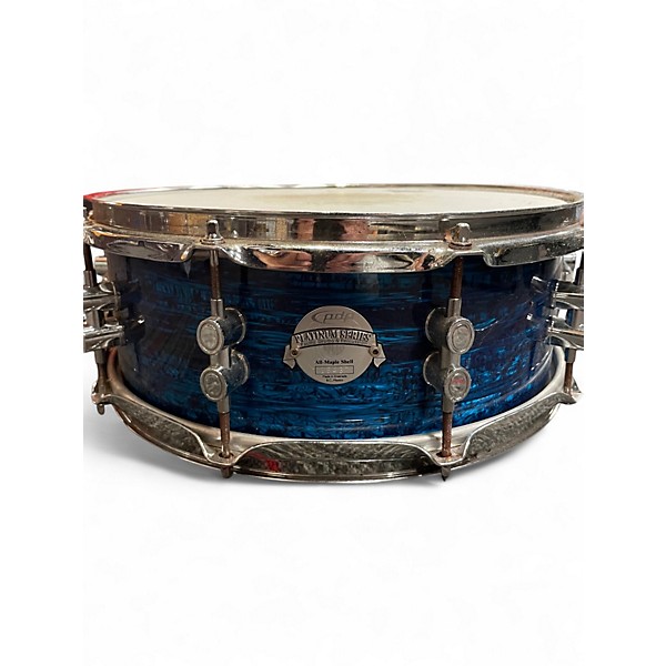 Used PDP by DW 14X5 PLATINUM SERIES SNARE Blue Drum