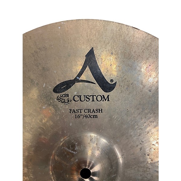 Used Zildjian 16in A Custom Fast Crash Cymbal
