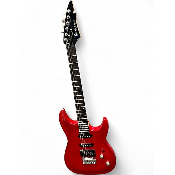 Used Brawley Threat Red Solid Body Electric Guitar